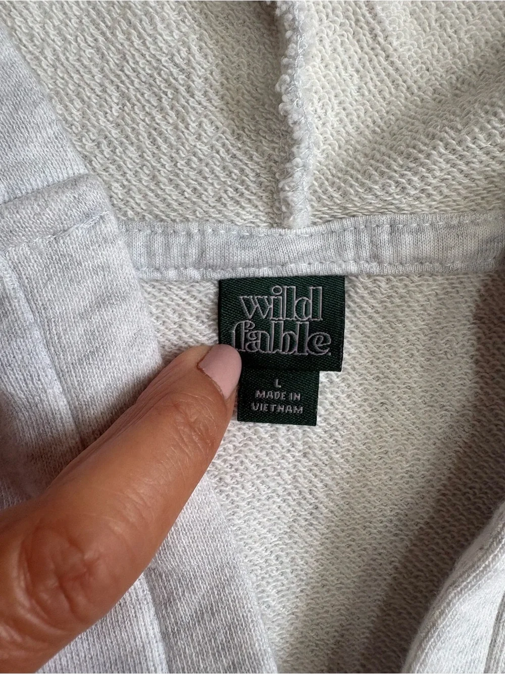 Wild Fable Light Gray Hoodie - Picture 2 of 2